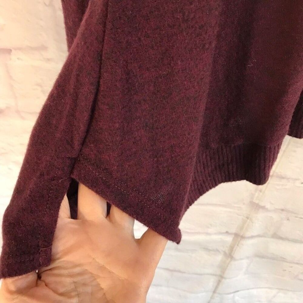 New Soft Surroundings Womens Small Tunic Sweater Maroon Long Sleeve Pullover - Picture 3 of 8
